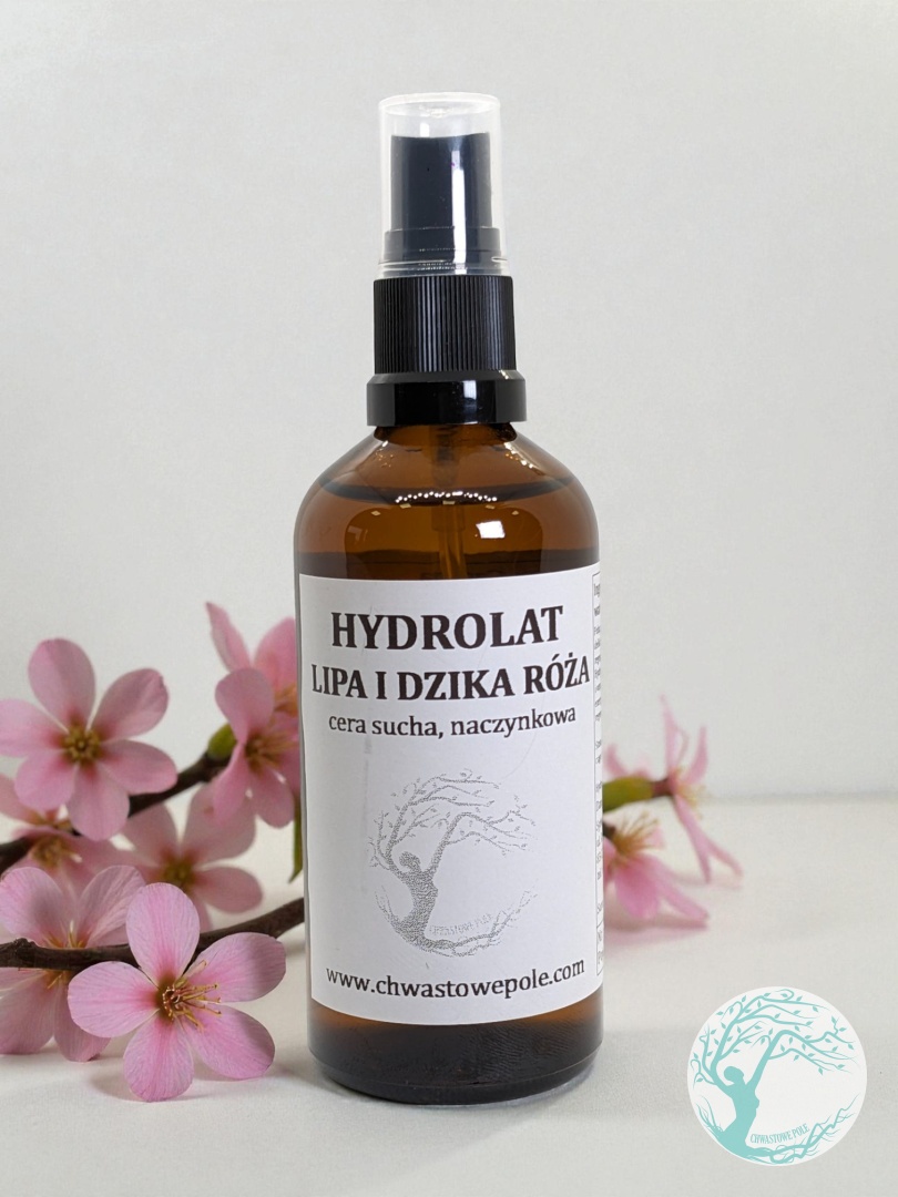 HYDROLAT LIPA-DZIKA RÓŻA - Cera sucha, naczynkowa