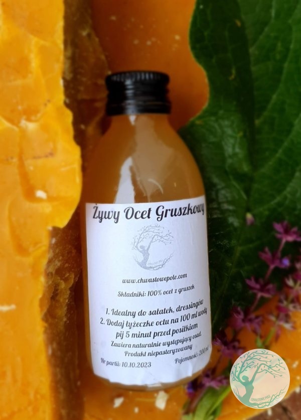 ŻYWY OCET GRUSZKOWY – 200 ml - obrazek 2